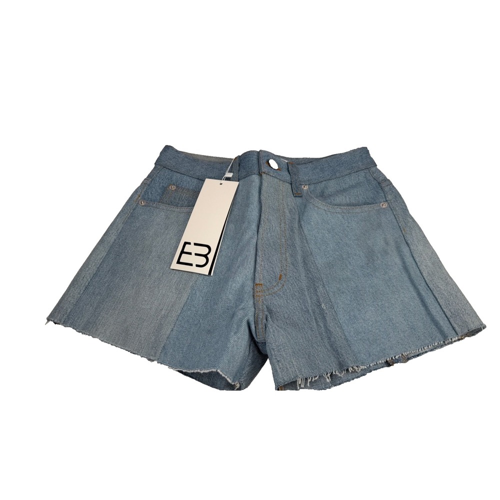 EB Denim Cut Off Shorts Size 25 NWT hippie patchwork boho